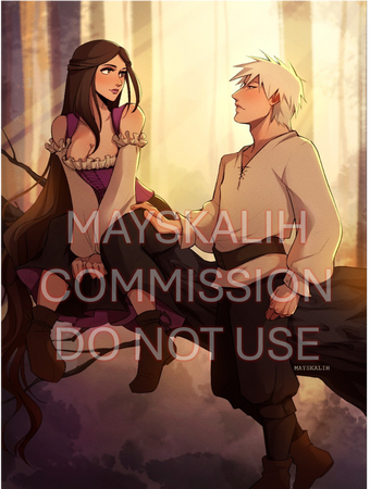 commission of original character and rin nohara (naruto)